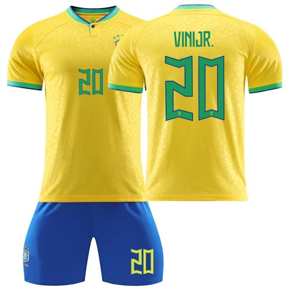 Jalkapallopaita jalkapallovaatteet paita Brasilia Neymar Vini Jr Casemiro W #20 #22