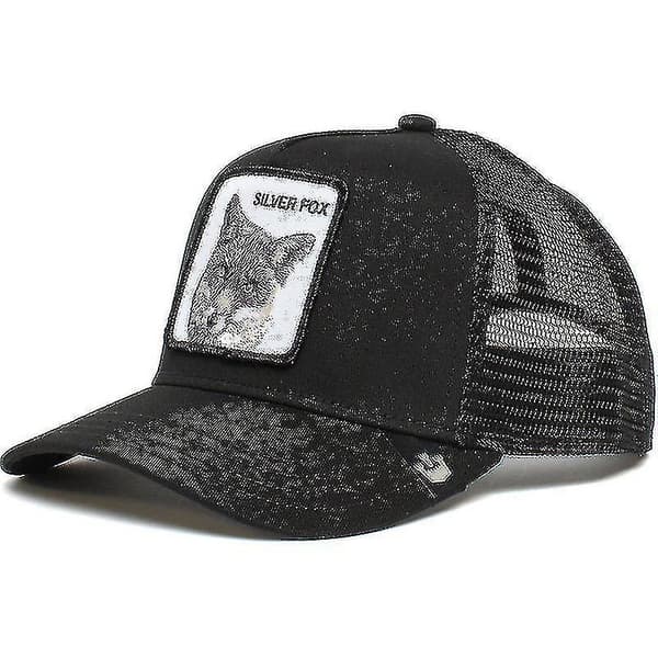 Voksen Black Panther Mesh Cap Sommer Baseball Cap Trucker Cap Silver Fox - Black