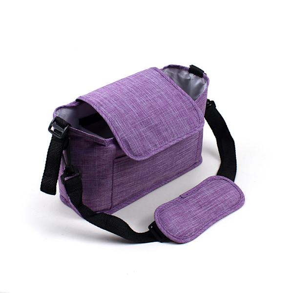 Hängande väska för barnvagn Stor kapacitet förvaringsväska för baby Purple