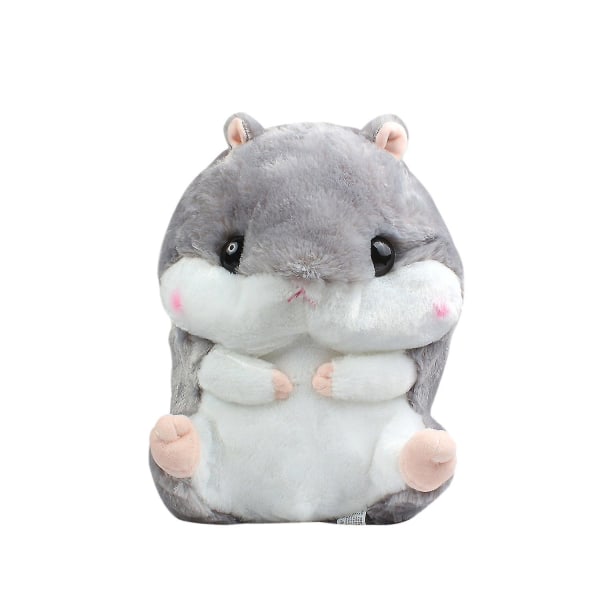 Sødt plys hamster bamse legetøj med filt gray With Blanket