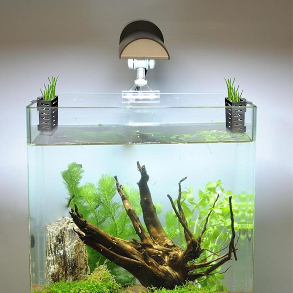 Akvarium planteholder Hængende Vandplantepotte Med Huller Akvarium Plantningskopper Sort V Black 2Pcs
