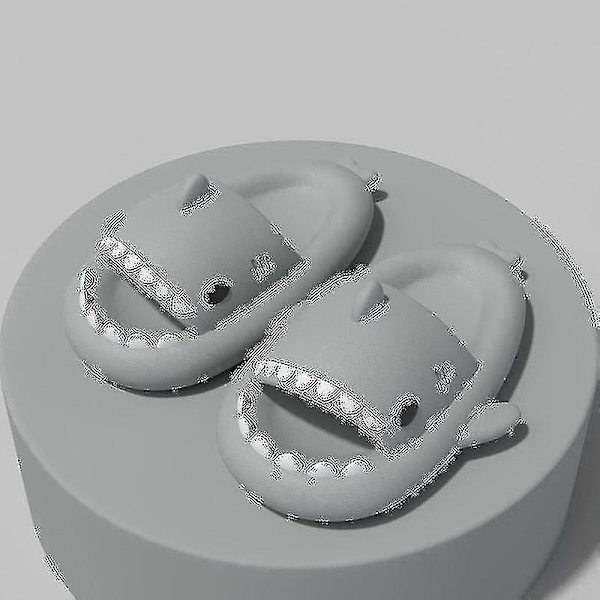 Shark Tofflor Halkfria dusch Badrumstofflor Mjuka sommarsandaler för flickor och pojkar New_h Xianning grey 30 31