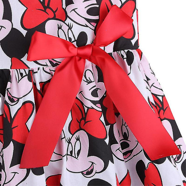 Tytöt Kesä Cartoon Minnie Mouse owknot Prinsessa Swing Mekko E B 6-7 Years