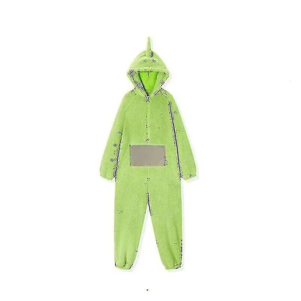 Anime Teletubbies Kostym Vuxen jul Pyjamas Sovkläder Jumpsuit Green XL