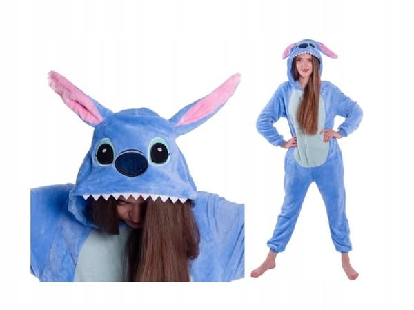 Fleece Stitch tecknad pyjamas i ett stycke och hemkläder S-XL V . M
