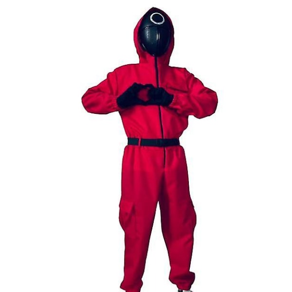 Squid Game Jumpsuit Kostyme Sett-1 W for voksne round S 155-165cm