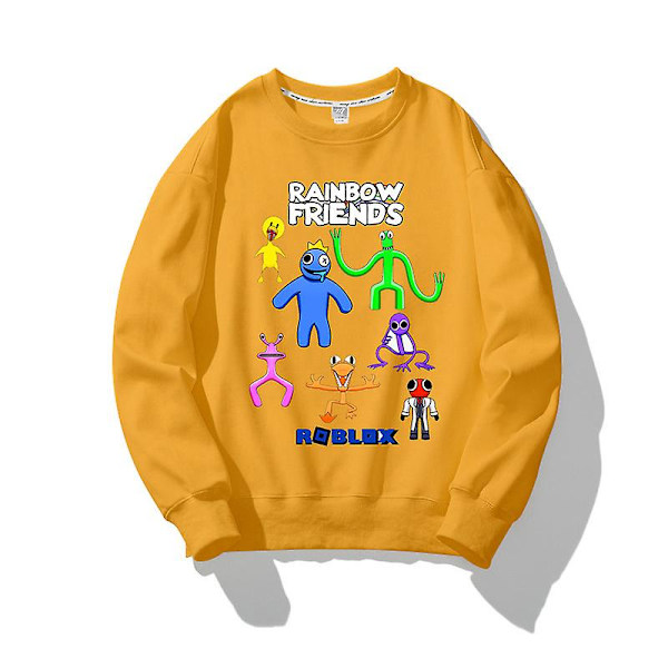 Roblox Rainbow Friends Pullover Varm tröja Rainbow Friends Printed kläder Barn Pullover Gul 110cm