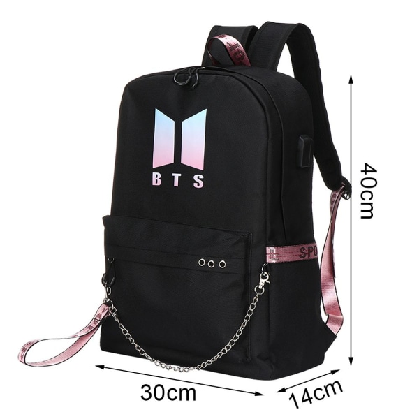 BT21 Skolväska Chain Backpack Axelväskor W