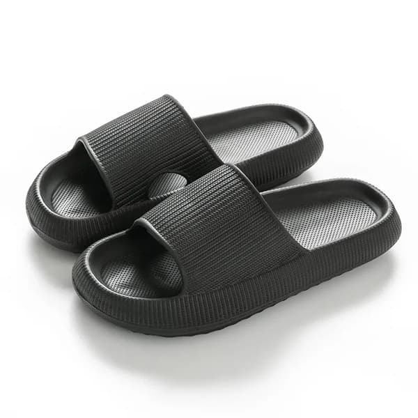 Kvinder Tykke Platform Cloud Slippers - black 36-37(240mm)