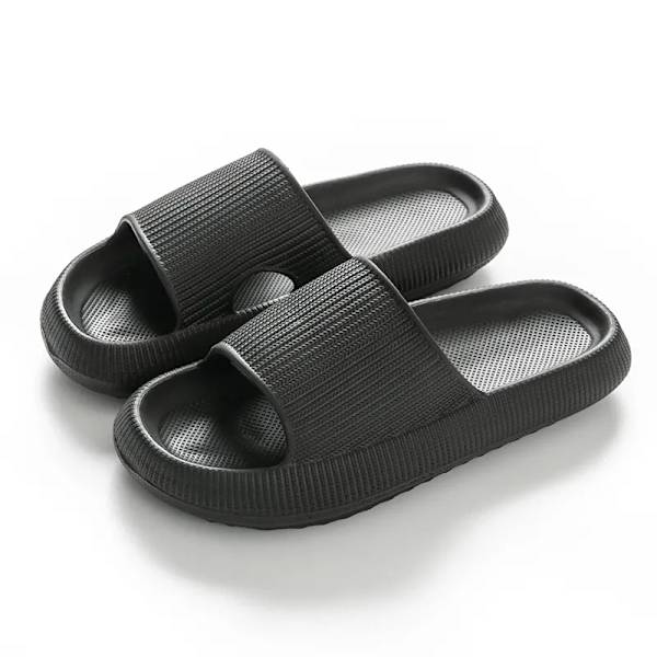 Naiset Paksu Platform Cloud Tossut - black 34-35(230mm)
