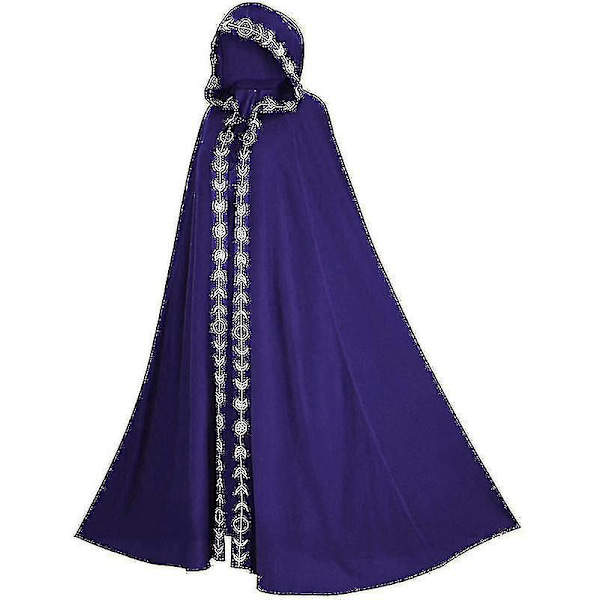Hætte Kappe Middelalderlig Renaissance 5-farvet Kappe Halloween Cosplay Kostumer Film Og Fjernsyn Cos Kostumer Jb5-2-G Purple Kid 110-120