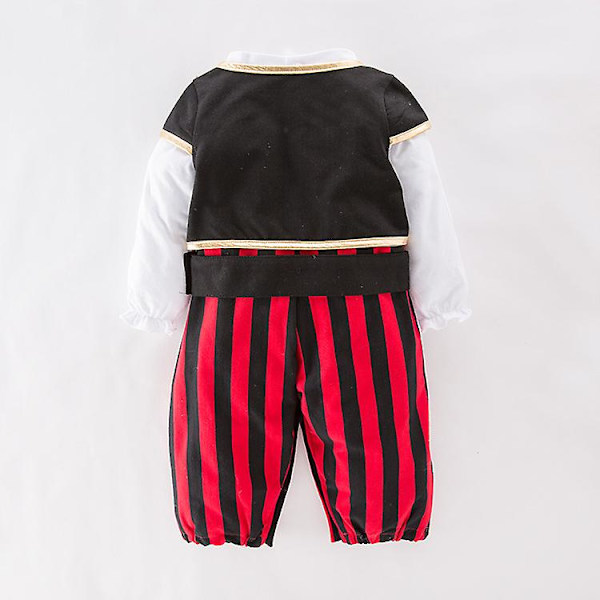 Piratkapten Kostym Romper Pojkar Bodysuits Jul Tjusiga kläder Halloween Kostymer Barn 5T