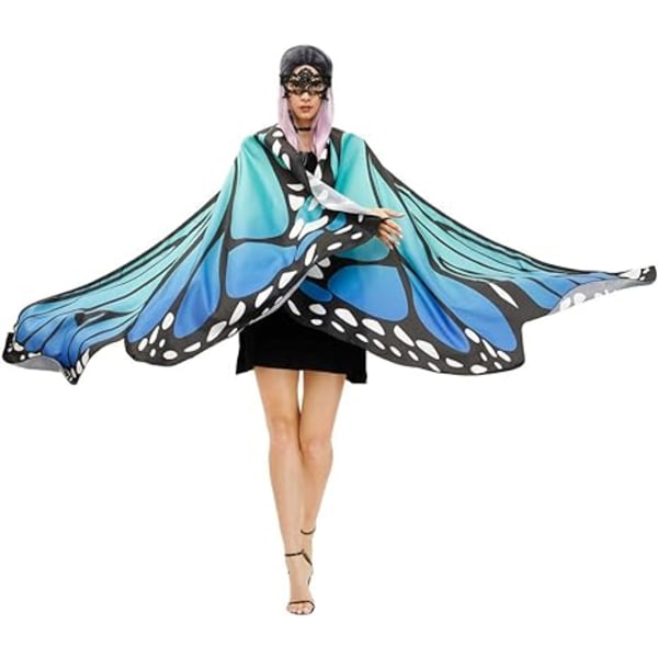 Butterfly Wings Kostume Voksen Halloween Butterfly Cape Kostume W