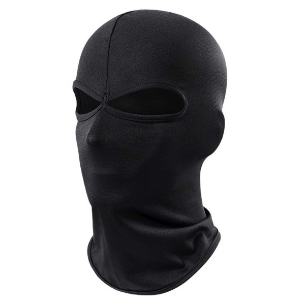 Tunn Svart Balaclava Skidmask Rånarluva 2 Hål svart black