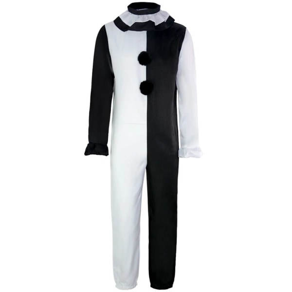CGGTSN Voksne Terrifier 2 Art the Clown Cosplay Kostume Jumpsuit Hat Outfits Halloween Karneval Dragt V Costume and Mask M