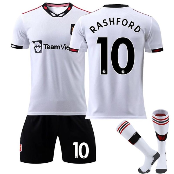 -23 Manchester United borta set #10 Rashford fotbollströja W 22
