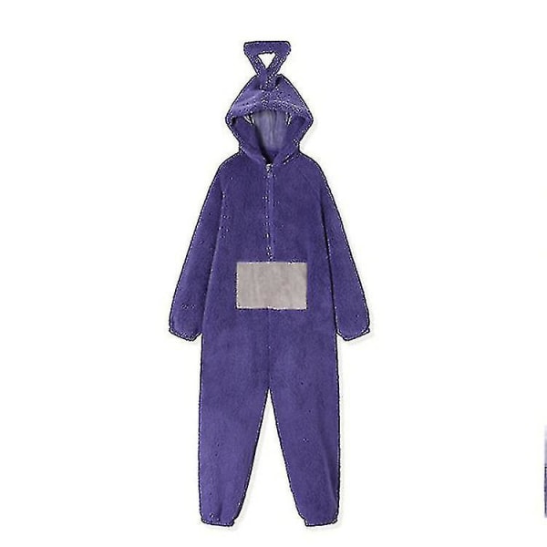 Teletubbies One Piece Pyjaas Hekläder för kvinnor för än och kvinnor förtjockad korallfleece lila M purple m