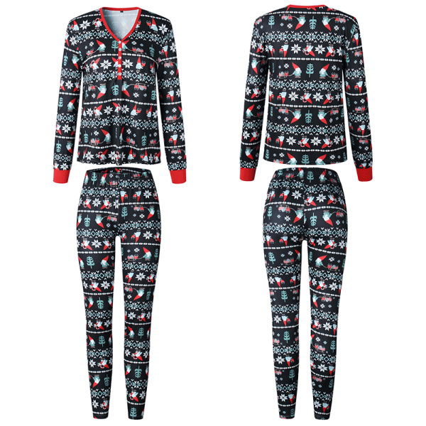 Familj atchande julpyjamas Sovkläder Xmas Pyjamas Nattkläder PJs Set Barn Vuxen Outfit Women M