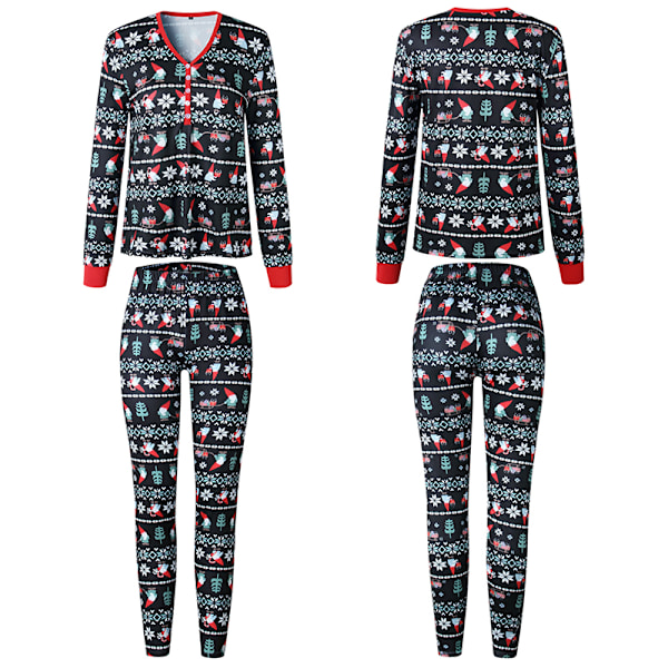 Vuxen Barn Familj atchande Jul Pyjamas Xmas Nattkläder Pyjamas PJs Set Women M