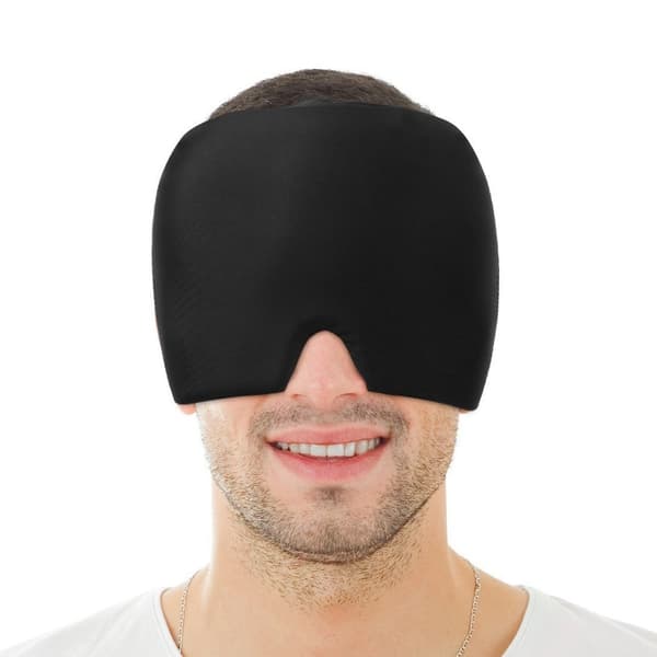 Gel Hot Cold Therapy Hovedpine Migræne Relief Cap til Kemoterapi W black One Size