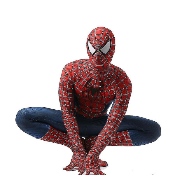 Raimi Spider-Mans Børne- og Voksen Jumpsuit Cosplay Kostume Festgave Aldult XL (180-185)