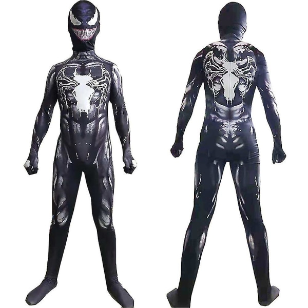 Barn Pojkar Halloween Superhero Venom 3d- printed Bodysuit Jumpsuit Cosplay Kostym Fest Fancy Dress Tmall V 11-12 Years