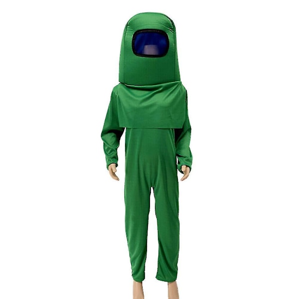 Børns Cosplay Among Us Kostumer Fest Kjole 3-delt Sæt Week Gaming Halloween green L