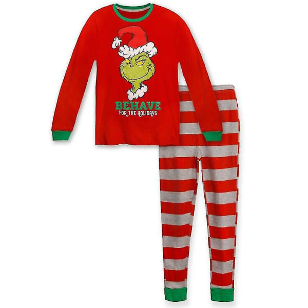 Jul Familj Matchande Vuxna Barn The Grinch Pyjamas Set Sovkläder Men L