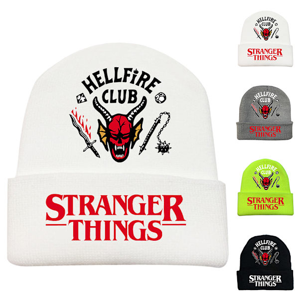 Mode Vinter Varm Ull Hat Stranger Things Beanie Hat Cosplay W grey