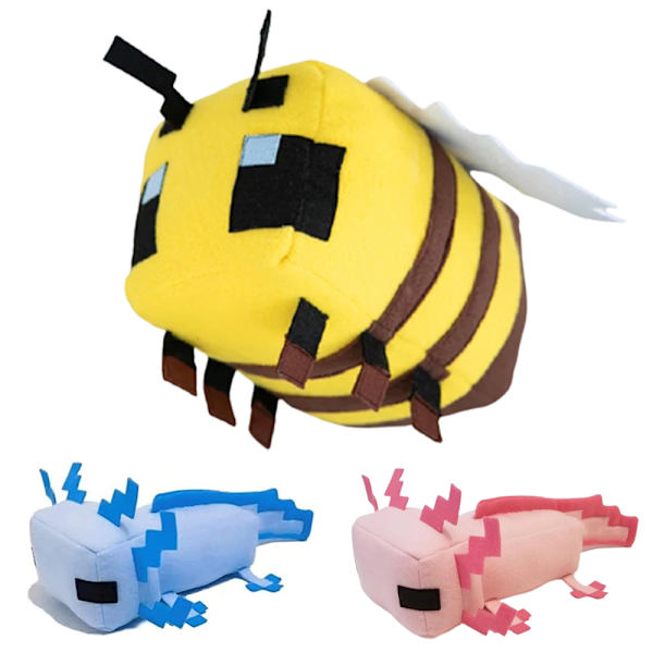 Minecraft plyschdocka Sällsynt Axolotl plyschfylld leksak Kid-present honeybee