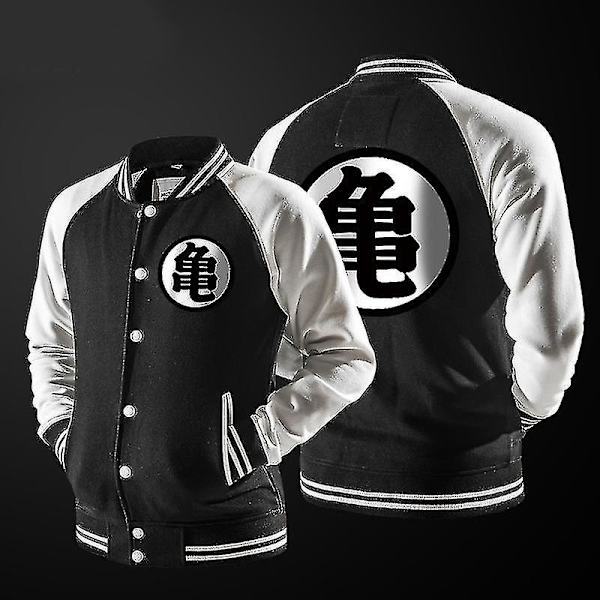 Anime Goku Varsity Jakke Efterår Casual Sweatshirt Hoodie Jakke Baseball Jakke Shry - Red M
