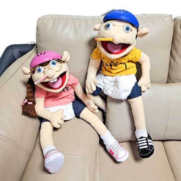 Jeffy Puppet Jeffy Hand Puppet Tecknad plyschleksak stoppad docka