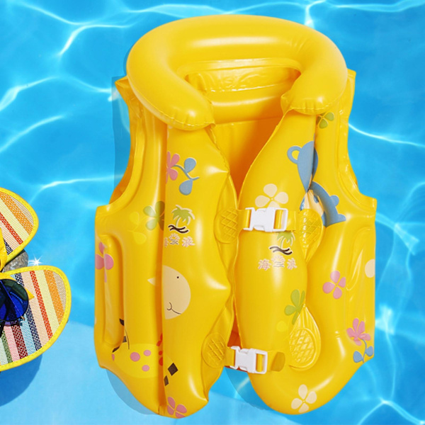 Kaesichild Flytväst Förtjockad Mjuk Ingen luftläcka Säkerhet Snap Barn Bebisar Simning Drifting Båtliv Uppblåsbar simväst Beach Supply E