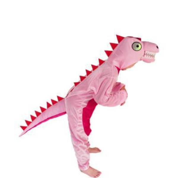 Dinosauriedräkt Unisex Barn drakdräkt utklädning dinosaurie drak - Pink 120 cm