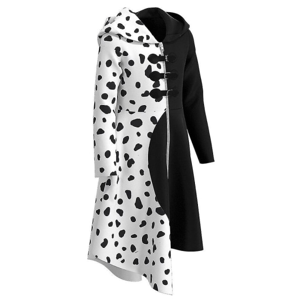 Cruella De Vil Cosplay Girls Kostymklänning Halloween Z X Kid XXL