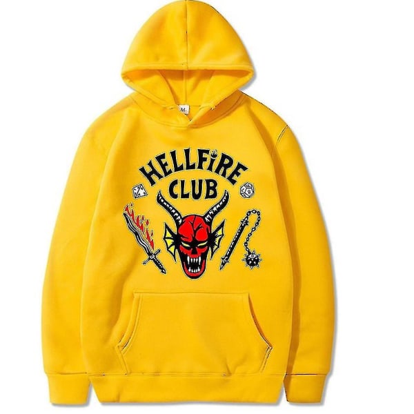 Things 4 The Hellfire Club Hoodie Halloween Costume Hoodie Coat Yellow 2XL