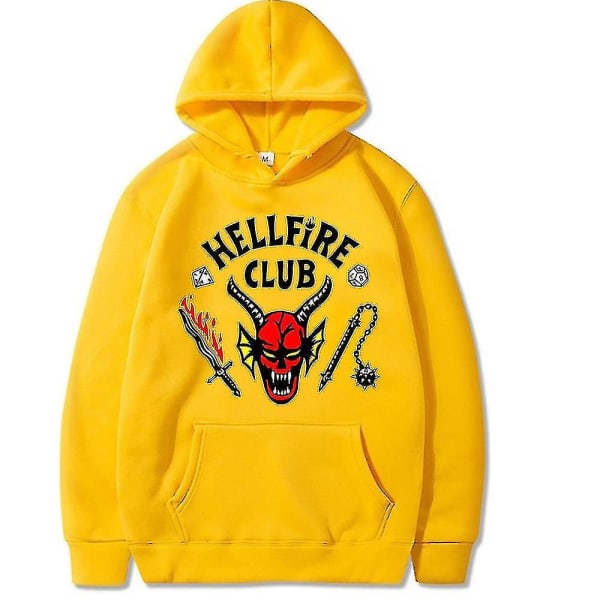 Things 4 The Hellfire Club Hoodie Halloween Costume Hoodie Coat Yellow 4XL