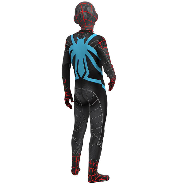 Spider-Man Velocity Suit Cosplay-dräkt Fest Jumpsuit Monterad Barnkläder Spiderman Ansiktsmålning 180cm