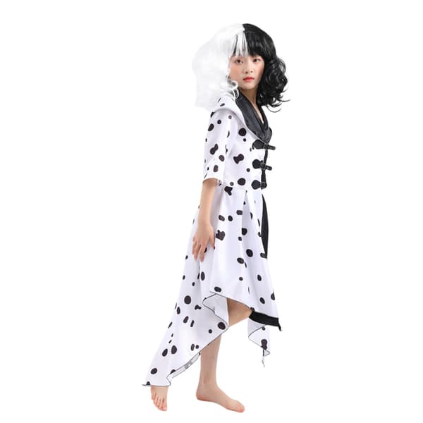 Barn Cruella Deville kostym Halloween Carnival Cosplay Custom V M
