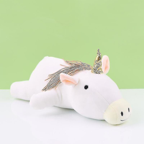 Triceratops Dinosaur Angstleker Plysjkasse -b W 60x46x27cm White Horse
