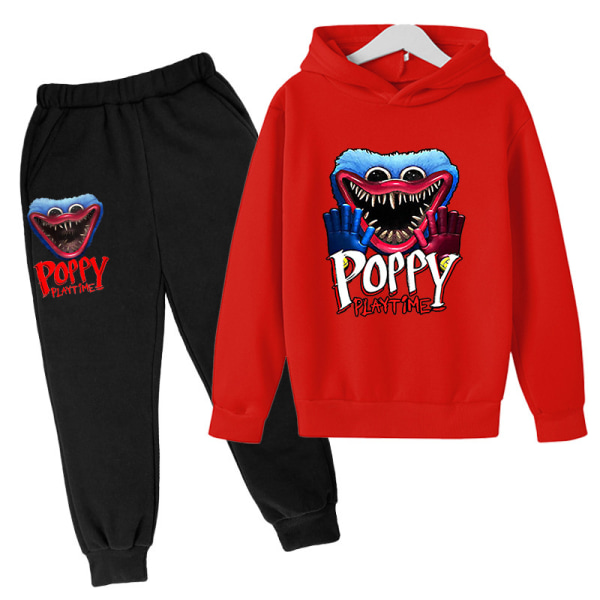 Børne Poppy Playtime Hoodie Sæt Huggy Wuggy Skræk Cosplaycm W 120