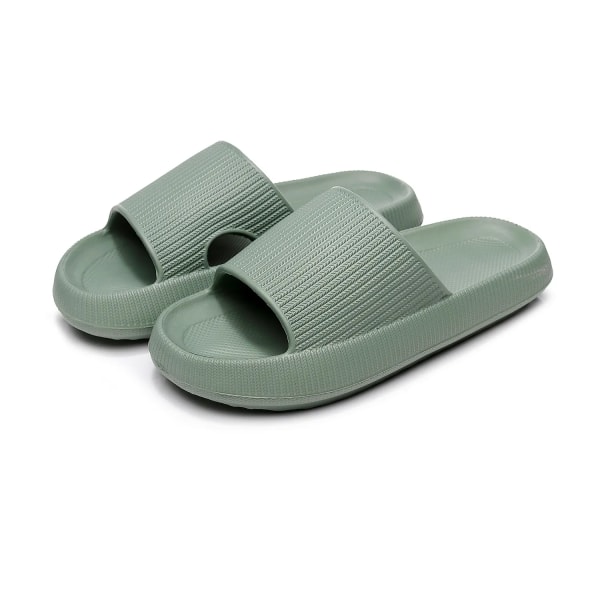 Kvinner Tykke Plattform Sky Tøfler - Green 46-47(290mm)
