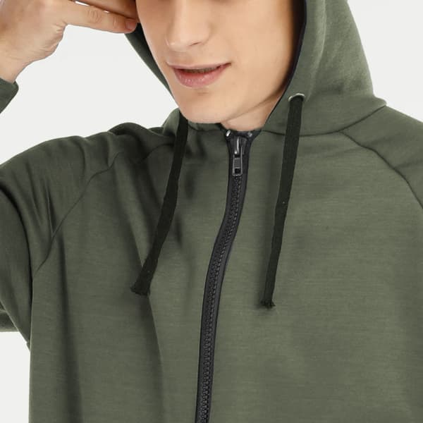 Varme fleece pyjamas med hætte til mænd Green S
