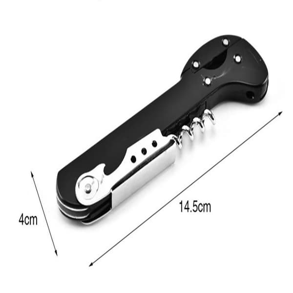 2 stk Multifunktionel Rødvinsproppåbner i Rustfrit Stål 2 pcs 2 pcs