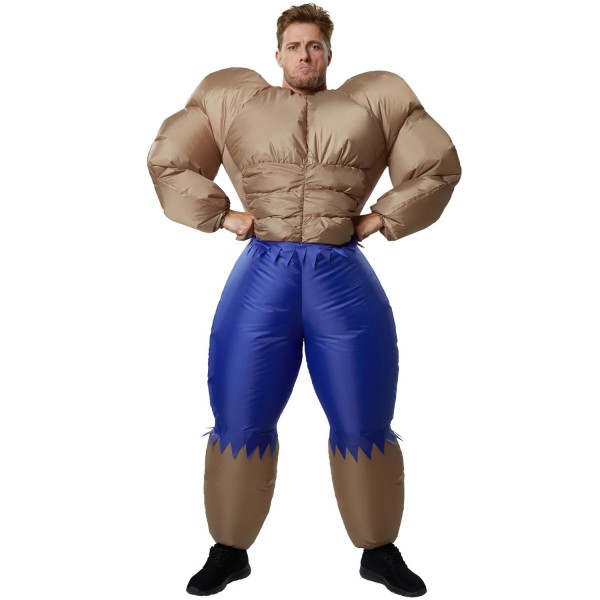 tectake Oppustelig Kostume Bodybuilder V brown