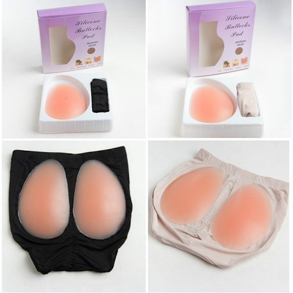 Silikone Pad Enhancer Falsk Røv Trusser Hip Butt Lifter Beige Only 2pcs silicone padded