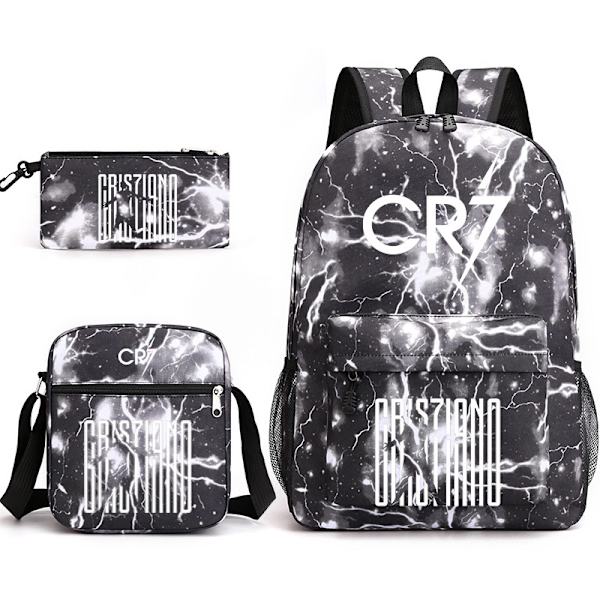 CR7 Youth Fashion -reppu 3 kpl Thunder Black