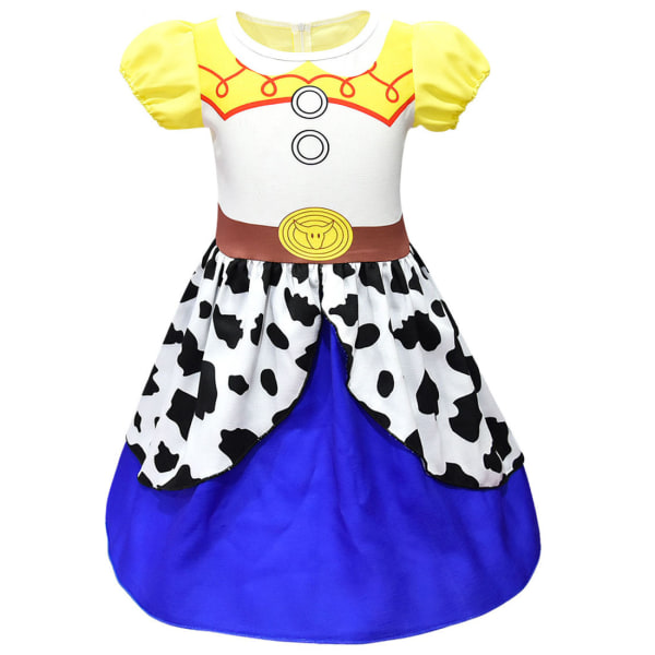 Barn Piger Cosplay Fest Toy Story Jessie Kjole Finkjole 130cm 120cm