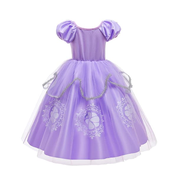 Lilla Prinsesse Sofia Kjole Til Pige Børn Cosplay V 110CM