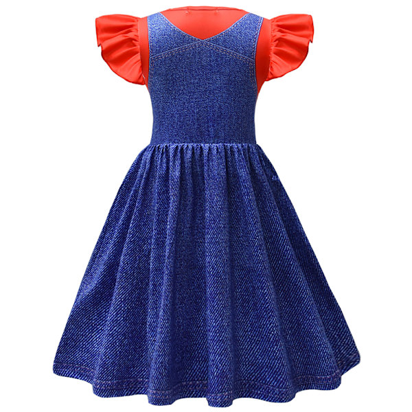 Lasten tytöt Prinsessa Peach & Super Bros lyhyt mekko Kesä Fancy Cosplay puku Red 7-8 Years